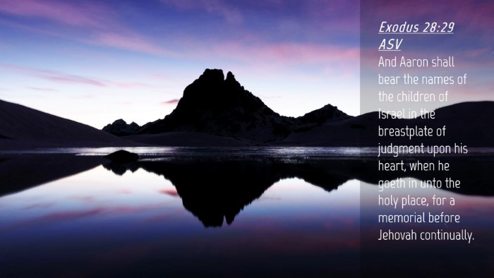Picture 04 - Exodus 28:29 ASV Desktop Wallpaper - And Aaron shall bear the names of the children of - Desktop Bible Verse Wallpaper
