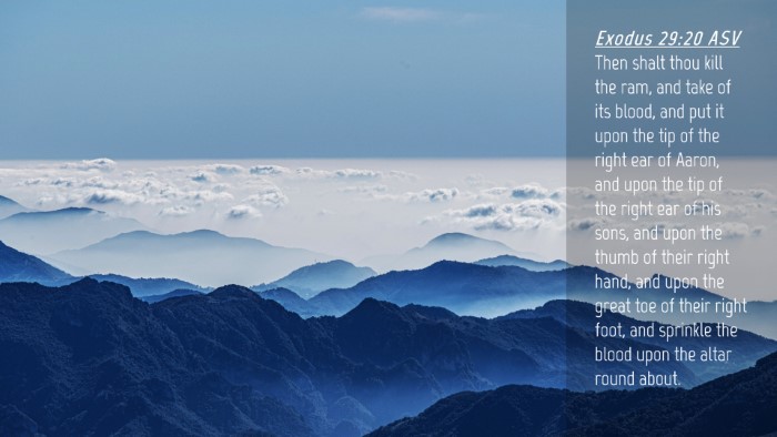 Picture 04 - Exodus 29:20 ASV Desktop Wallpaper - Then shalt thou kill the ram, and take of its - Desktop Bible Verse Wallpaper