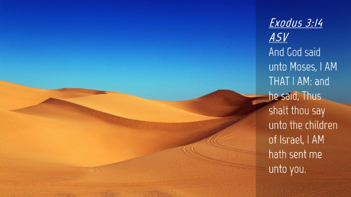 Picture 04 - Exodus 3:14 ASV Desktop Wallpaper - And God said unto Moses, I AM THAT I AM: and he - Desktop Bible Verse Wallpaper
