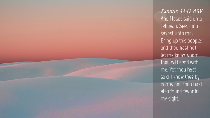 Picture 04 - Exodus 33:12 ASV Desktop Wallpaper - And Moses said unto Jehovah, See, thou sayest - Desktop Bible Verse Wallpaper