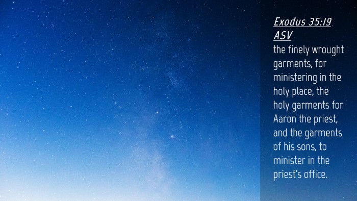 Picture 04 - Exodus 35:19 ASV Desktop Wallpaper - the finely wrought garments, for ministering in - Desktop Bible Verse Wallpaper