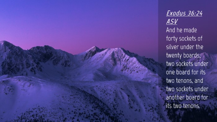 Picture 04 - Exodus 36:24 ASV Desktop Wallpaper - And he made forty sockets of silver under the - Desktop Bible Verse Wallpaper