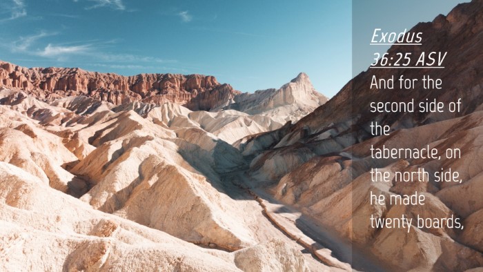 Picture 04 - Exodus 36:25 ASV Desktop Wallpaper - And for the second side of the tabernacle, on the - Desktop Bible Verse Wallpaper