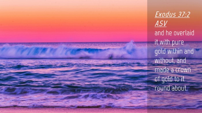 Picture 04 - Exodus 37:2 ASV Desktop Wallpaper - and he overlaid it with pure gold within and - Desktop Bible Verse Wallpaper