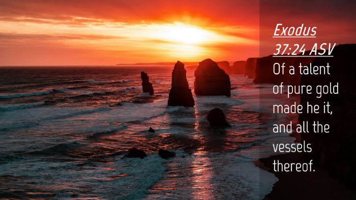 Picture 04 - Exodus 37:24 ASV Desktop Wallpaper - Of a talent of pure gold made he it, and all the - Desktop Bible Verse Wallpaper