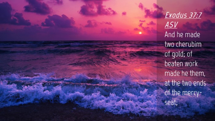 Picture 04 - Exodus 37:7 ASV Desktop Wallpaper - And he made two cherubim of gold; of beaten work - Desktop Bible Verse Wallpaper