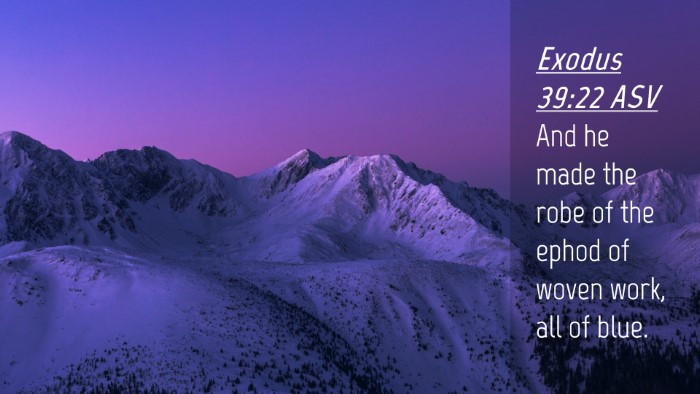 Picture 04 - Exodus 39:22 ASV Desktop Wallpaper - And he made the robe of the ephod of woven work, - Desktop Bible Verse Wallpaper