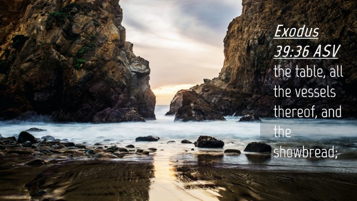 Picture 04 - Exodus 39:36 ASV Desktop Wallpaper - the table, all the vessels thereof, and the - Desktop Bible Verse Wallpaper