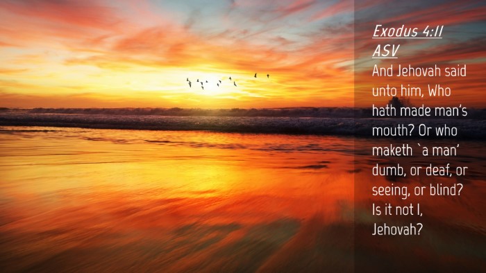 Picture 04 - Exodus 4:11 ASV Desktop Wallpaper - And Jehovah said unto him, Who hath made man's - Desktop Bible Verse Wallpaper