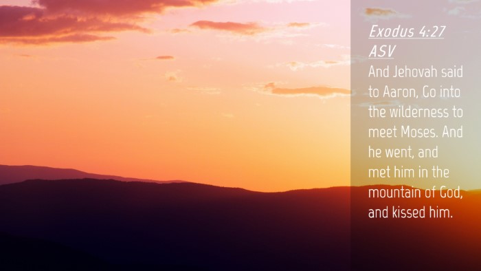 Picture 04 - Exodus 4:27 ASV Desktop Wallpaper - And Jehovah said to Aaron, Go into the wilderness - Desktop Bible Verse Wallpaper