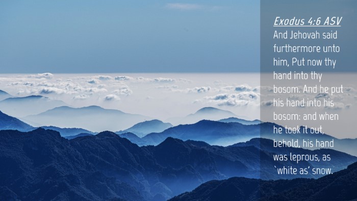 Picture 04 - Exodus 4:6 ASV Desktop Wallpaper - And Jehovah said furthermore unto him, Put now - Desktop Bible Verse Wallpaper