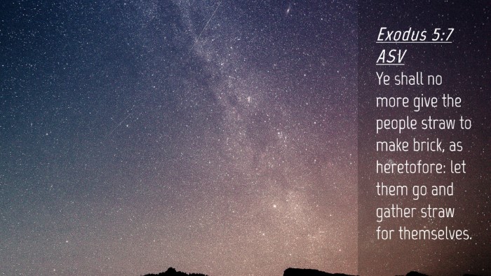 Picture 04 - Exodus 5:7 ASV Desktop Wallpaper - Ye shall no more give the people straw to make - Desktop Bible Verse Wallpaper