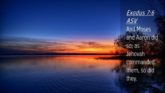 Picture 04 - Exodus 7:6 ASV Desktop Wallpaper - And Moses and Aaron did so; as Jehovah commanded - Desktop Bible Verse Wallpaper