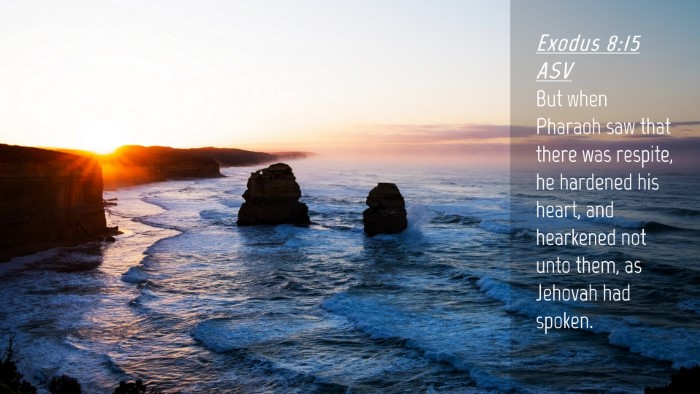 Picture 04 - Exodus 8:15 ASV Desktop Wallpaper - But when Pharaoh saw that there was respite, he - Desktop Bible Verse Wallpaper