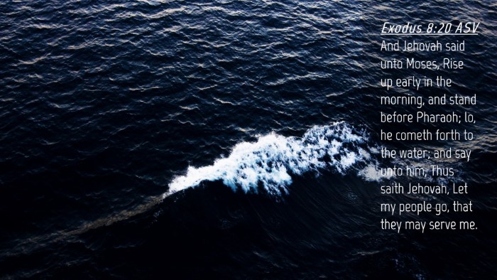 Picture 04 - Exodus 8:20 ASV Desktop Wallpaper - And Jehovah said unto Moses, Rise up early in the - Desktop Bible Verse Wallpaper