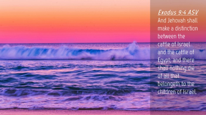 Picture 04 - Exodus 9:4 ASV Desktop Wallpaper - And Jehovah shall make a distinction between the - Desktop Bible Verse Wallpaper