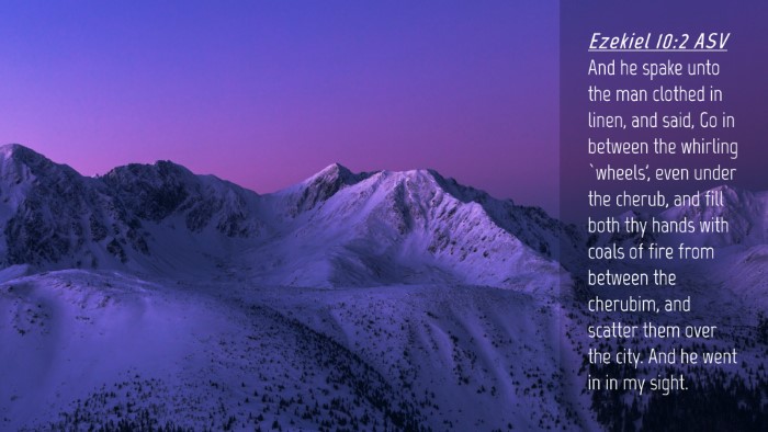 Picture 04 - Ezekiel 10:2 ASV Desktop Wallpaper - And he spake unto the man clothed in linen, and - Desktop Bible Verse Wallpaper