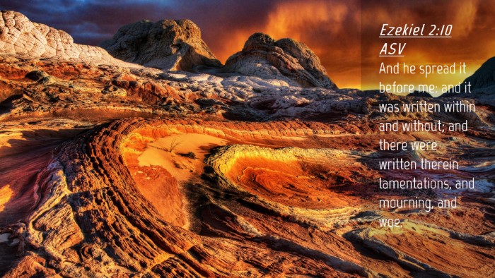 Picture 04 - Ezekiel 2:10 ASV Desktop Wallpaper - And he spread it before me: and it was written - Desktop Bible Verse Wallpaper