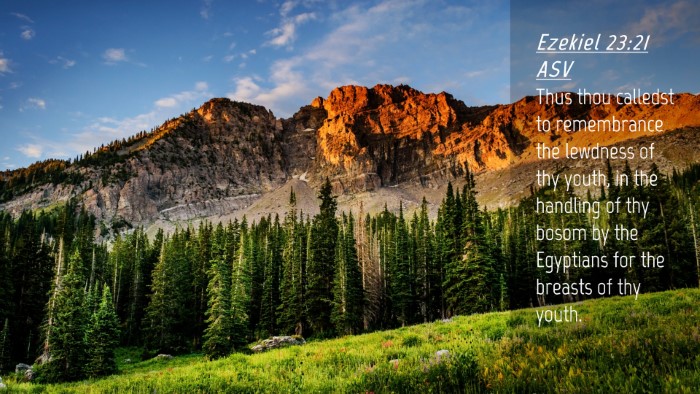 Picture 04 - Ezekiel 23:21 ASV Desktop Wallpaper - Thus thou calledst to remembrance the lewdness of - Desktop Bible Verse Wallpaper