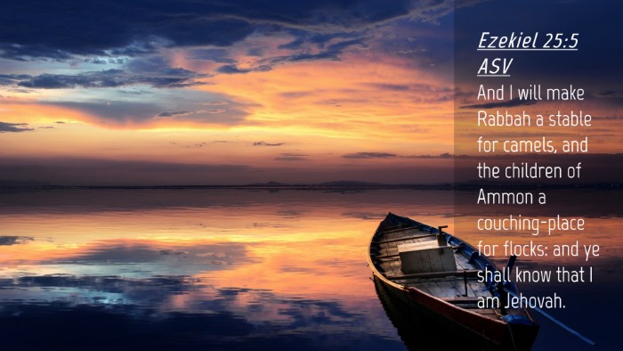 Picture 04 - Ezekiel 25:5 ASV Desktop Wallpaper - And I will make Rabbah a stable for camels, and - Desktop Bible Verse Wallpaper