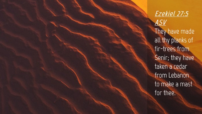 Picture 04 - Ezekiel 27:5 ASV Desktop Wallpaper - They have made all thy planks of fir-trees from - Desktop Bible Verse Wallpaper