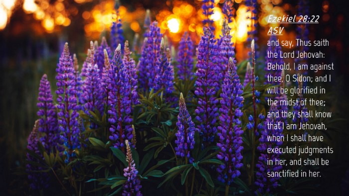Picture 04 - Ezekiel 28:22 ASV Desktop Wallpaper - and say, Thus saith the Lord Jehovah: Behold, I - Desktop Bible Verse Wallpaper