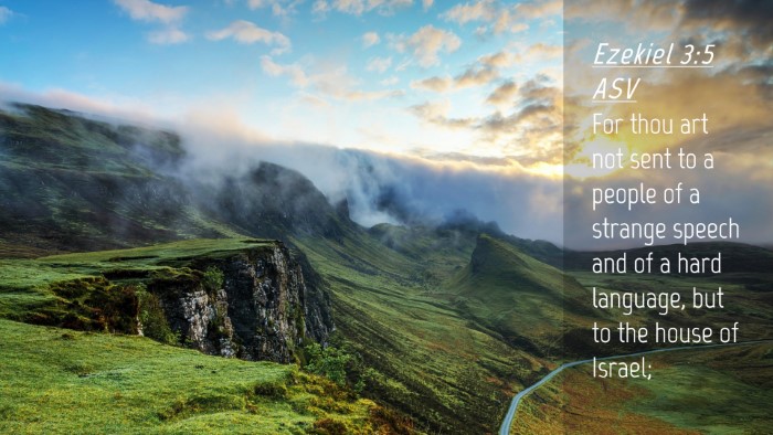 Picture 04 - Ezekiel 3:5 ASV Desktop Wallpaper - For thou art not sent to a people of a strange - Desktop Bible Verse Wallpaper