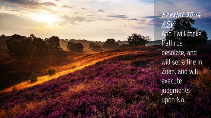 Picture 04 - Ezekiel 30:14 ASV Desktop Wallpaper - And I will make Pathros desolate, and will set a - Desktop Bible Verse Wallpaper