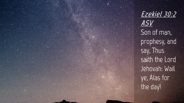 Picture 04 - Ezekiel 30:2 ASV Desktop Wallpaper - Son of man, prophesy, and say, Thus saith the - Desktop Bible Verse Wallpaper