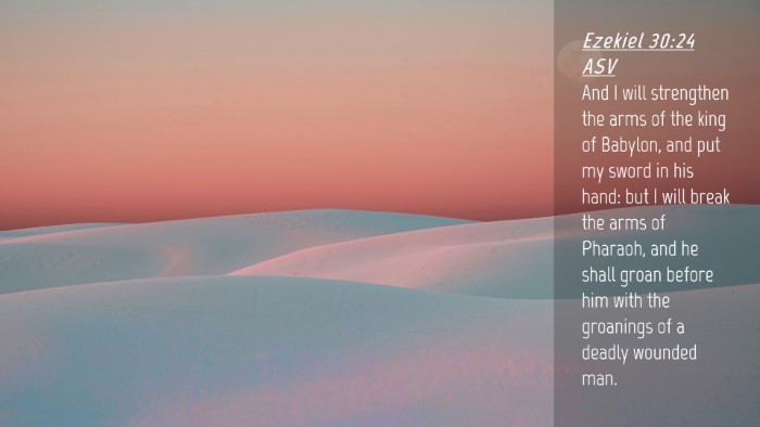 Picture 04 - Ezekiel 30:24 ASV Desktop Wallpaper - And I will strengthen the arms of the king of - Desktop Bible Verse Wallpaper