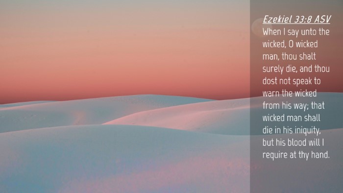 Picture 04 - Ezekiel 33:8 ASV Desktop Wallpaper - When I say unto the wicked, O wicked man, thou - Desktop Bible Verse Wallpaper