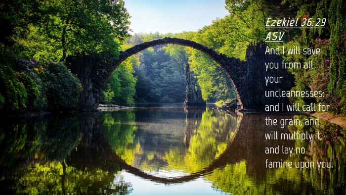 Picture 04 - Ezekiel 36:29 ASV Desktop Wallpaper - And I will save you from all your uncleannesses: - Desktop Bible Verse Wallpaper