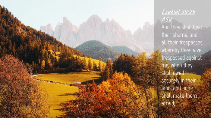 Picture 04 - Ezekiel 39:26 ASV Desktop Wallpaper - And they shall bear their shame, and all their - Desktop Bible Verse Wallpaper