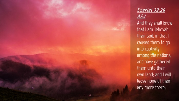 Picture 04 - Ezekiel 39:28 ASV Desktop Wallpaper - And they shall know that I am Jehovah their God, - Desktop Bible Verse Wallpaper