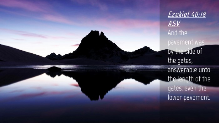 Picture 04 - Ezekiel 40:18 ASV Desktop Wallpaper - And the pavement was by the side of the gates, - Desktop Bible Verse Wallpaper