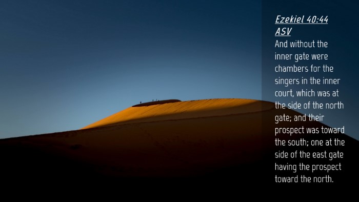 Picture 04 - Ezekiel 40:44 ASV Desktop Wallpaper - And without the inner gate were chambers for the - Desktop Bible Verse Wallpaper