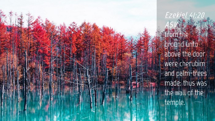 Picture 04 - Ezekiel 41:20 ASV Desktop Wallpaper - from the ground unto above the door were cherubim - Desktop Bible Verse Wallpaper