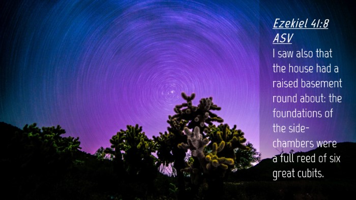 Picture 04 - Ezekiel 41:8 ASV Desktop Wallpaper - I saw also that the house had a raised basement - Desktop Bible Verse Wallpaper