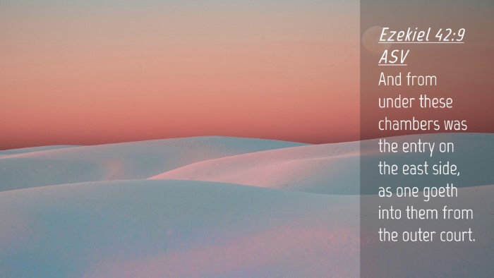 Picture 04 - Ezekiel 42:9 ASV Desktop Wallpaper - And from under these chambers was the entry on - Desktop Bible Verse Wallpaper
