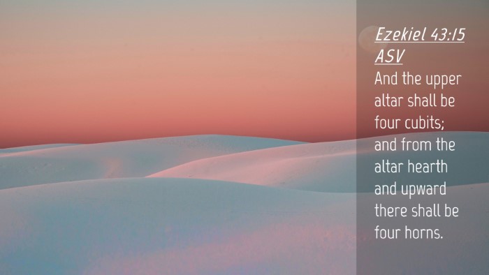 Picture 04 - Ezekiel 43:15 ASV Desktop Wallpaper - And the upper altar shall be four cubits; and - Desktop Bible Verse Wallpaper