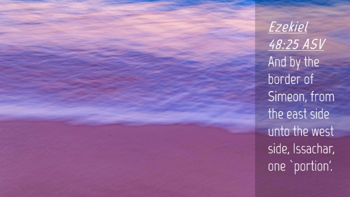 Picture 04 - Ezekiel 48:25 ASV Desktop Wallpaper - And by the border of Simeon, from the east side - Desktop Bible Verse Wallpaper