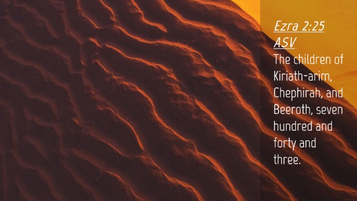 Picture 04 - Ezra 2:25 ASV Desktop Wallpaper - The children of Kiriath-arim, Chephirah, and - Desktop Bible Verse Wallpaper