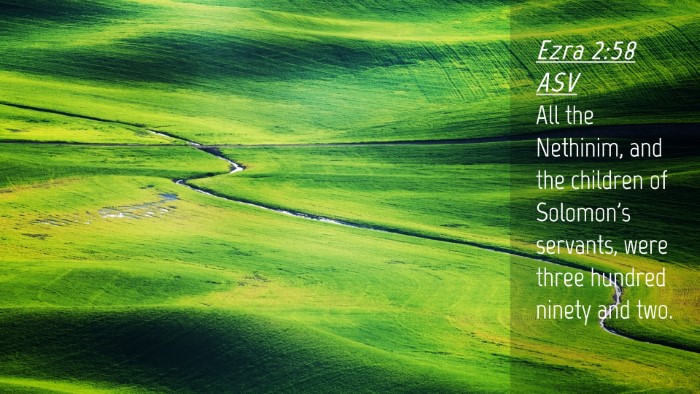 Picture 04 - Ezra 2:58 ASV Desktop Wallpaper - All the Nethinim, and the children of Solomon's - Desktop Bible Verse Wallpaper