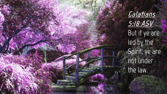 Picture 04 - Galatians 5:18 ASV Desktop Wallpaper - But if ye are led by the Spirit, ye are not under - Desktop Bible Verse Wallpaper