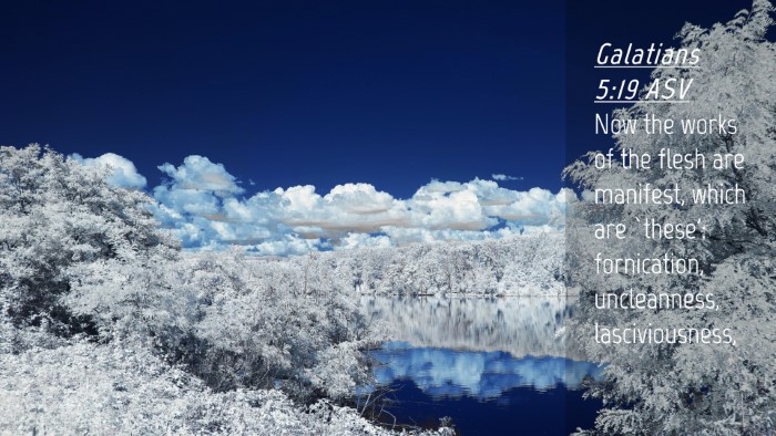 Picture 04 - Galatians 5:19 ASV Desktop Wallpaper - Now the works of the flesh are manifest, which - Desktop Bible Verse Wallpaper