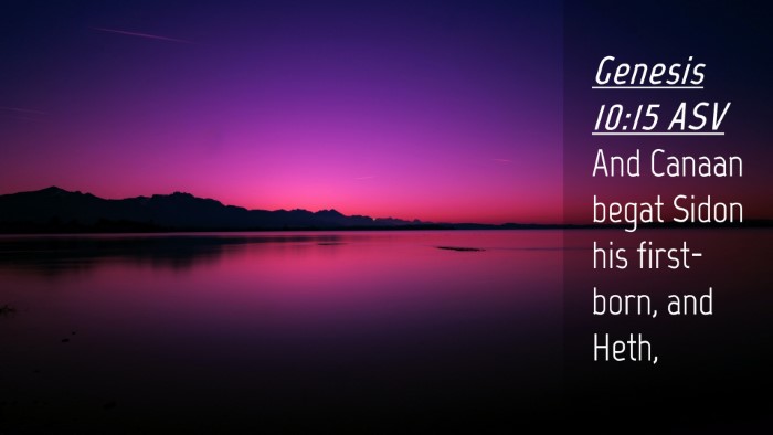 Picture 04 - Genesis 10:15 ASV Desktop Wallpaper - And Canaan begat Sidon his first-born, and - Desktop Bible Verse Wallpaper
