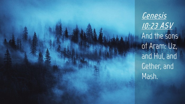 Picture 04 - Genesis 10:23 ASV Desktop Wallpaper - And the sons of Aram: Uz, and Hul, and Gether, - Desktop Bible Verse Wallpaper