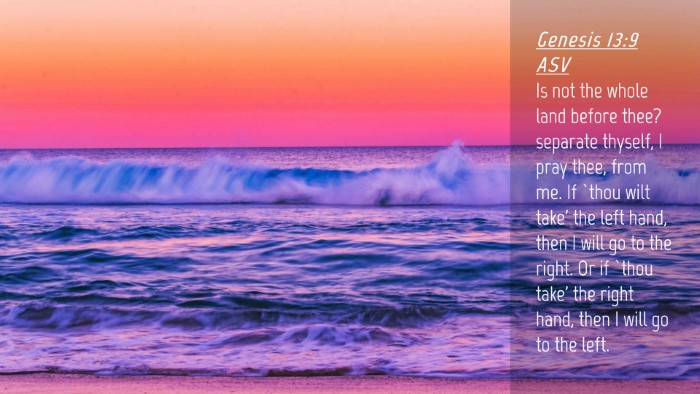 Picture 04 - Genesis 13:9 ASV Desktop Wallpaper - Is not the whole land before thee? separate - Desktop Bible Verse Wallpaper
