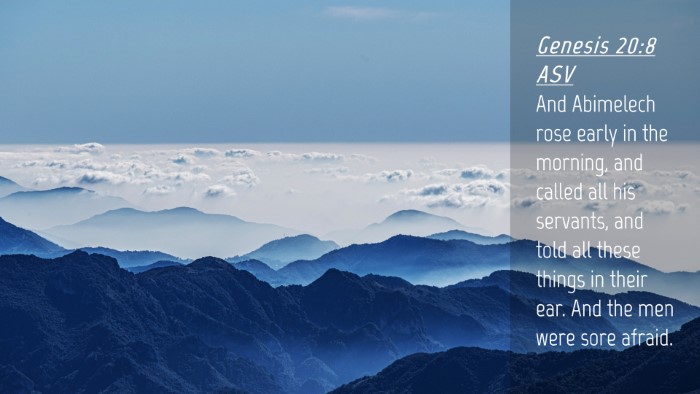 Picture 04 - Genesis 20:8 ASV Desktop Wallpaper - And Abimelech rose early in the morning, and - Desktop Bible Verse Wallpaper