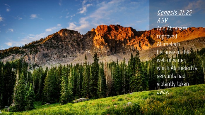 Picture 04 - Genesis 21:25 ASV Desktop Wallpaper - And Abraham reproved Abimelech because of the - Desktop Bible Verse Wallpaper
